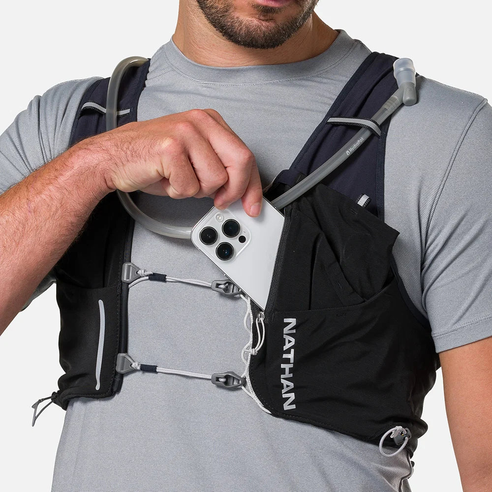 NATHAN - Pinnacle Pro 12 Liter Hydration Race Vest (Black/Silver)