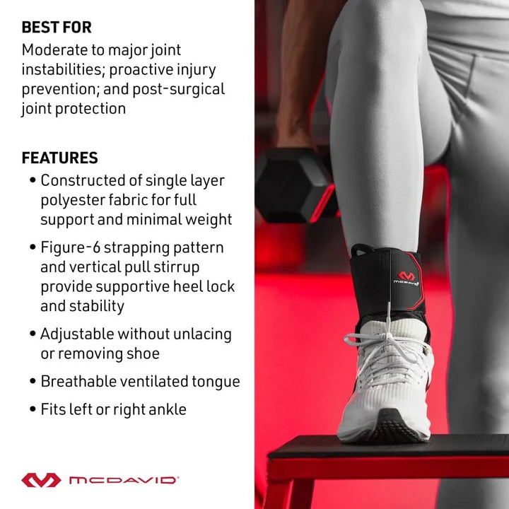 McDavid Lace-Up Ankle Support Brace With Straps