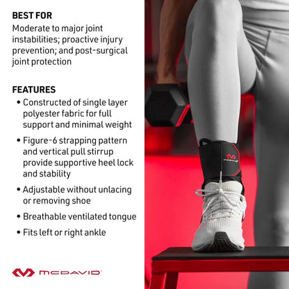 McDavid Lace-Up Ankle Support Brace With Straps